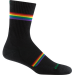Darn Tough Prism Crew Lightweight with Cushion
 Mens Black