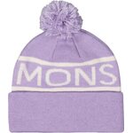 Mons Royale McCloud Pom Pom Merino Beanie Thistle / White
