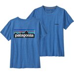Patagonia P-6 Logo Responsibili-Tee Womens Blue Bird