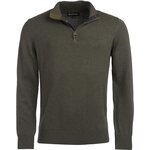 Barbour Cotton Half Zip Knitted Jumper Mens Olive Marl