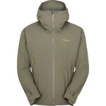 Rab Downpour Light Waterproof Jacket Mens Light Khaki