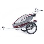 Thule Chariot CX2 + Cycle (sis. pyöräilypaketin) Burgundin punainen