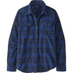Patagonia Long-Sleeved Organic Cotton MW Fjord Flannel Shirt Womens Vista: New Navy