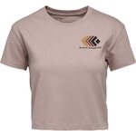 Black Diamond Faded Crop Tee Womens Pale Mauve