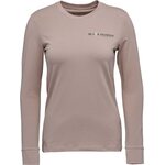 Black Diamond Heritage Wordmark LS Tee Womens Pale Mauve