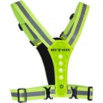 Bee Safe Led Harness usb safety vest Lime