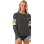 Rip Curl High Tide Surf Raglan Crew Womens Washed Black