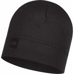 Buff Merino Heavyweight Beanie Solid Black