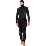 Rip Curl Dawn Patrol 5/4 Chest Zip Hooded Wetsuit Womens Black