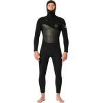 Rip Curl Dawn Patrol 6/4 Hooded Chest Zip Wetsuit Mens Black