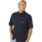 Rip Curl Raw Energy Short Sleeve Shirt Mens Washed Black