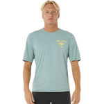 Rip Curl Icons Surflite UPF Short Sleeve Mens Blue Lagoon