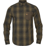 Härkila Akkan Long Sleeve Shirt Mens Willow Green / Shadow Brown