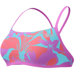 Speedo Allover Digital Cross Back Crop Top Kaluna Floral/Arctic Glass