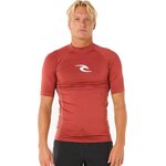 Rip Curl Waves UPF Performance Short Sleeve Mens Red