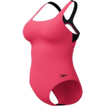 Speedo Flex Band Swimsuit with Integrated Swim Bra Womens Rasberry Fill