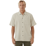 Rip Curl Classic Surf Check Short Sleeve Shirt Mens Bone