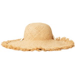 Rip Curl Wategos Fringed Straw Boho Hat Natural