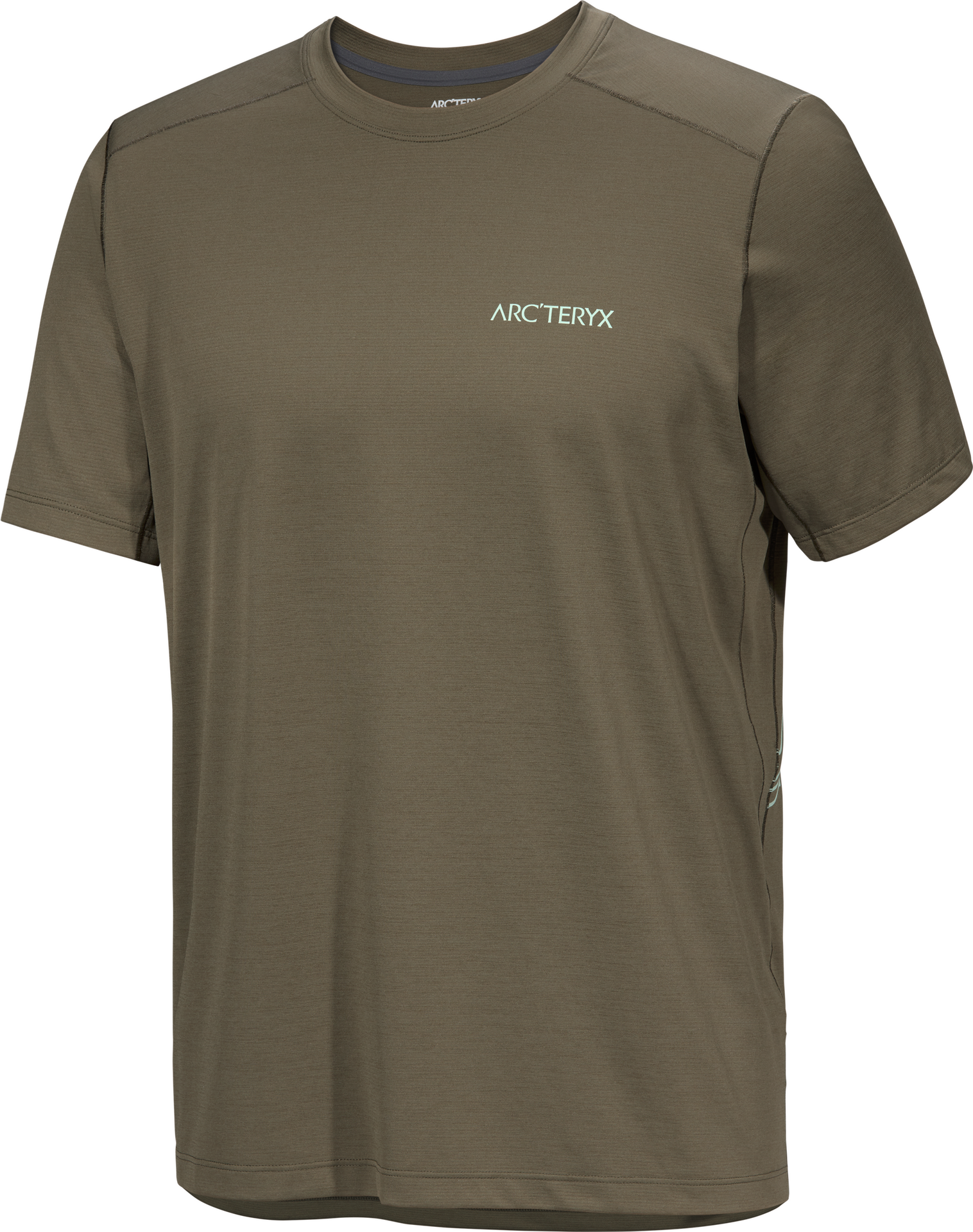 Arc'teryx Cormac Arc'Bird Logo SS Mens Tatsu Heather / Stone Green