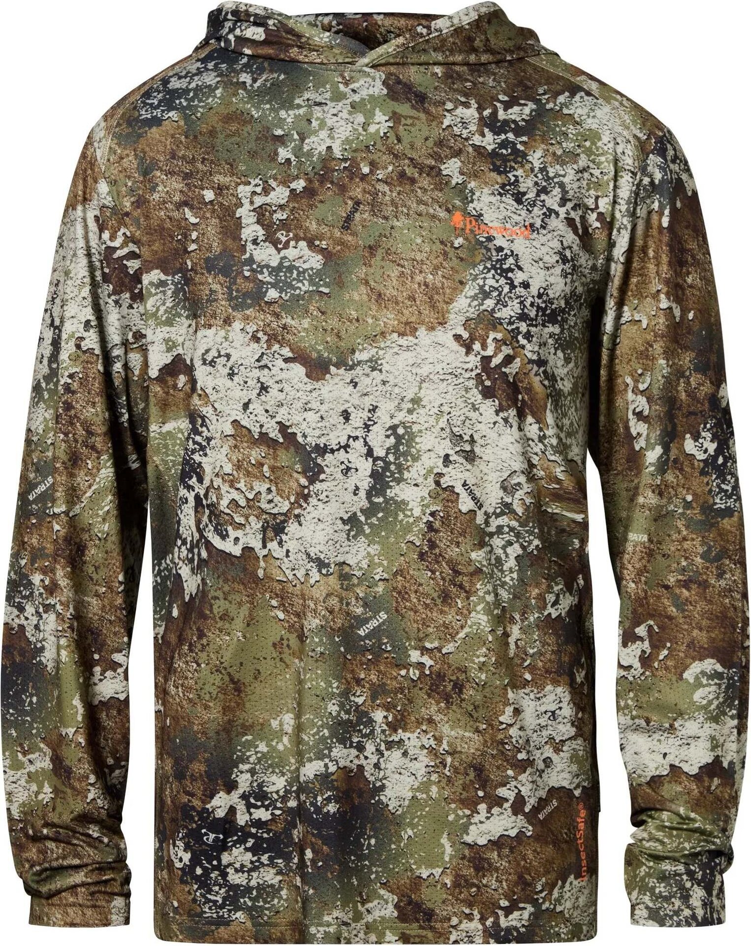 Pinewood Furudal Camou Insectsafe Hoodie Mens Strata
