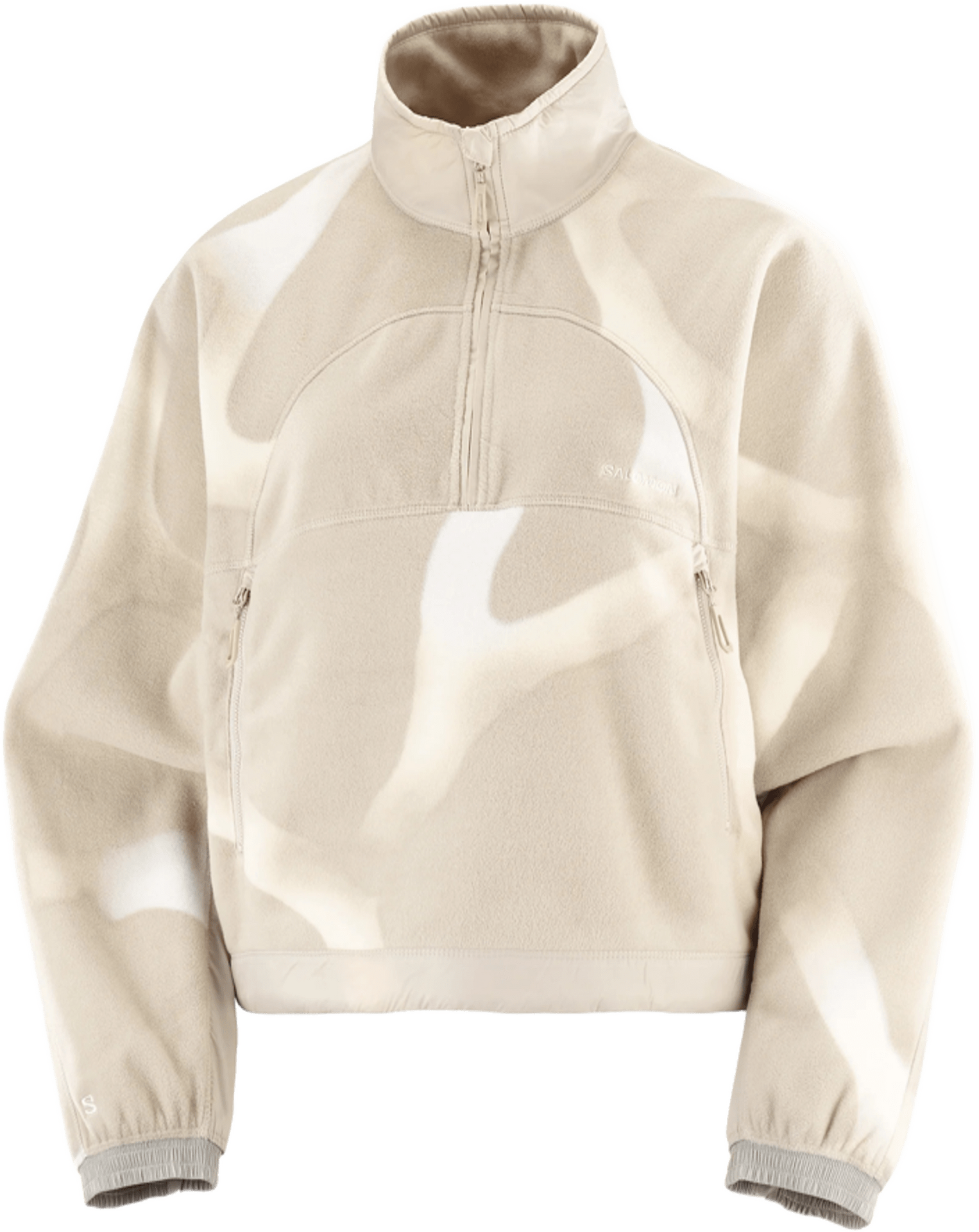 Salomon Chroma Fleece Crop Half Zip Womens Silver Cloud