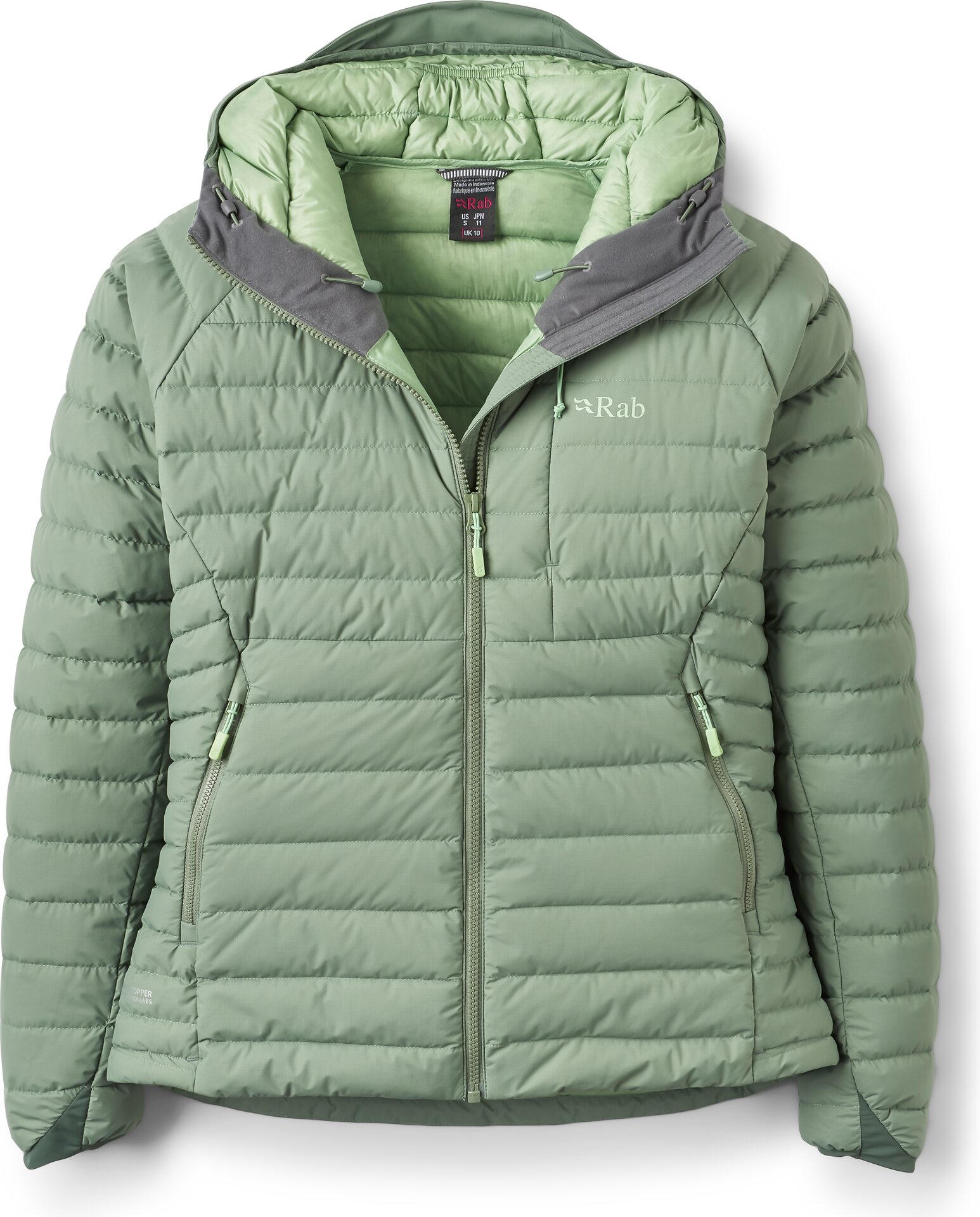 Rab Microlight Windstopper Hoody Womens Dark Fig Green