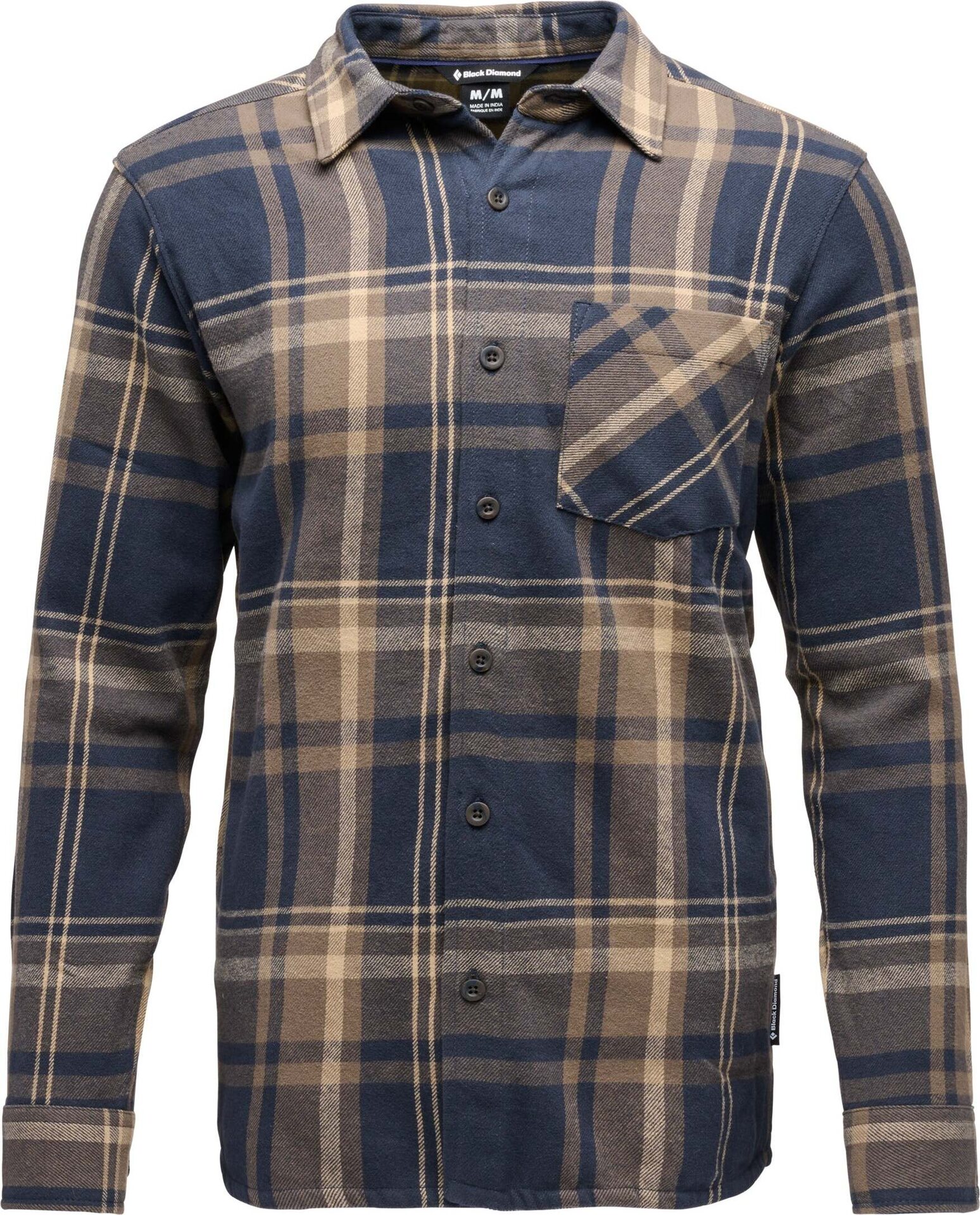 Black Diamond Project Flannel Mens Charcoal / Walnut Plaid