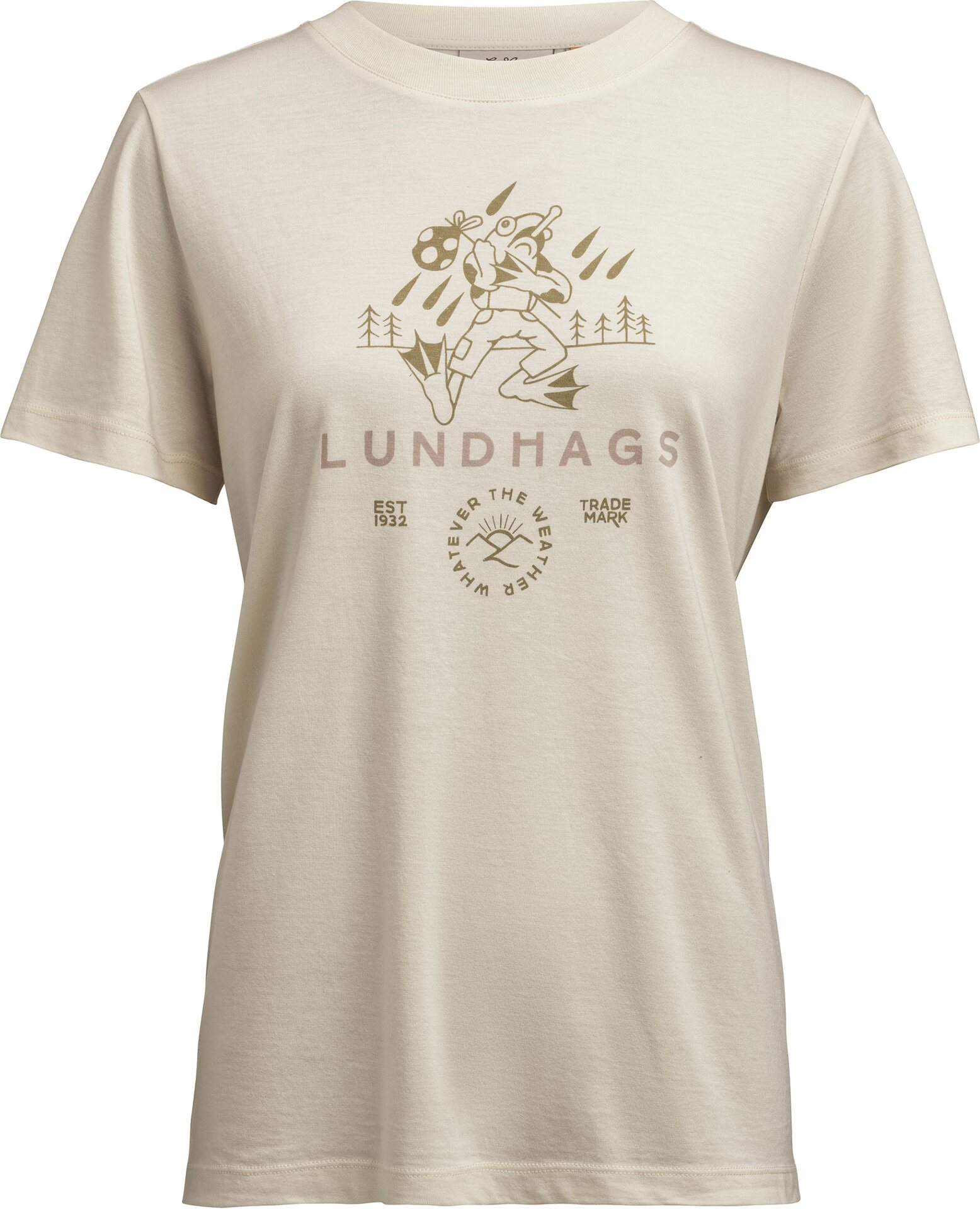 Lundhags Järpen Printed T-shirt Womens Chalk White (0030)