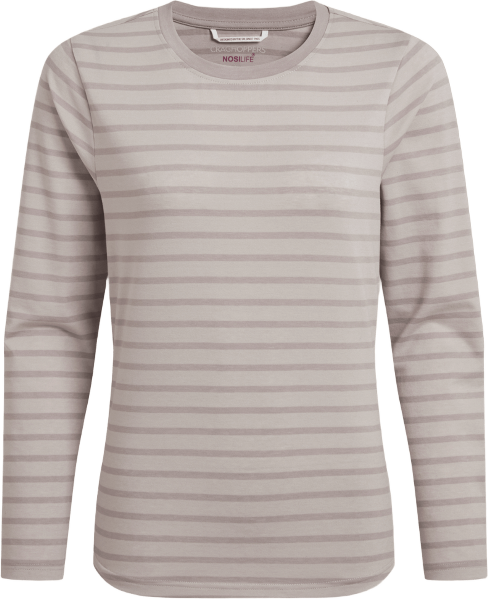 Craghoppers NosiLife Akona Long Sleeved Top Womens Oyster Stripe