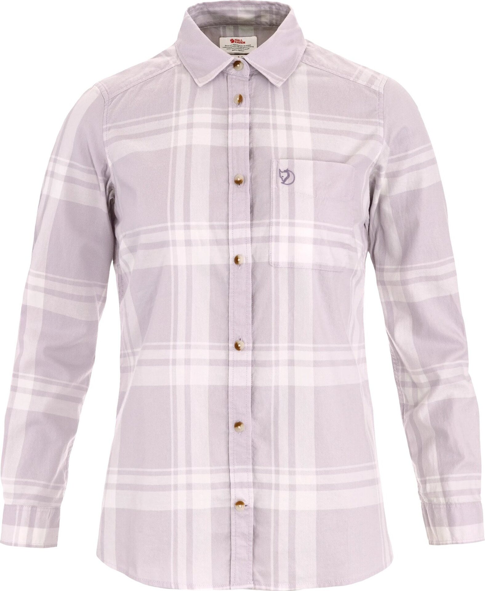 Fjällräven Övik Lite Flannel Shirt Womens Eggshell-Lavender Mist