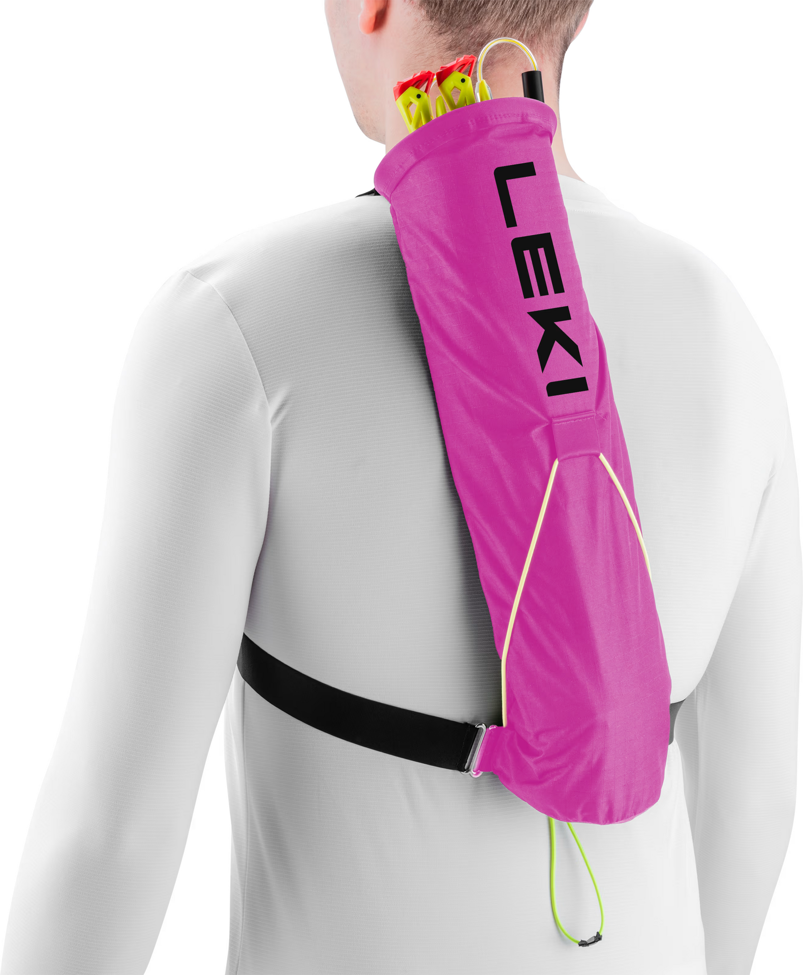 LEKI Trail Running Quiver Neonpink - Black