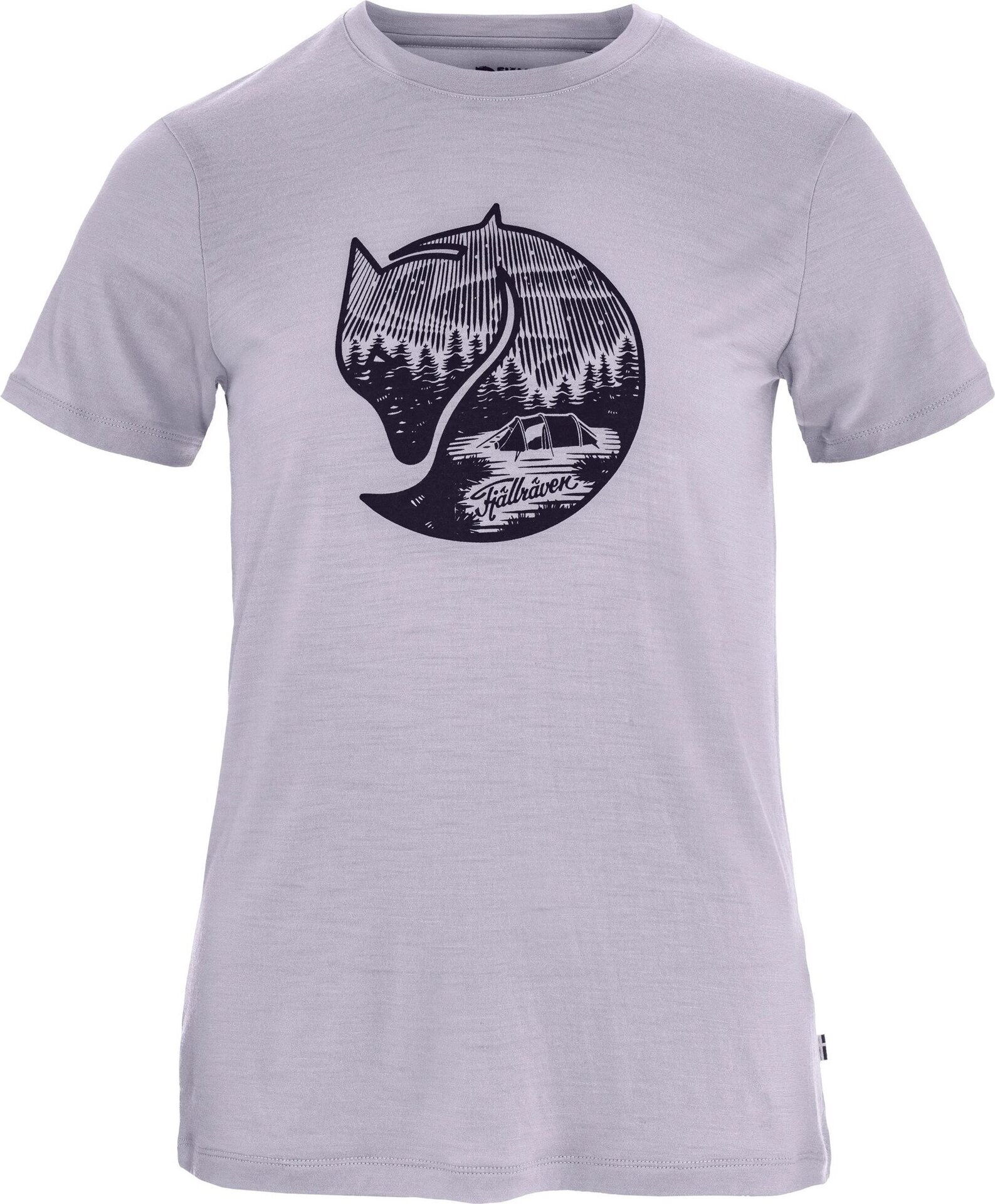 Fjällräven Abisko Wool Fox SS Womens Lavender Mist-Dark Navy (452-555)