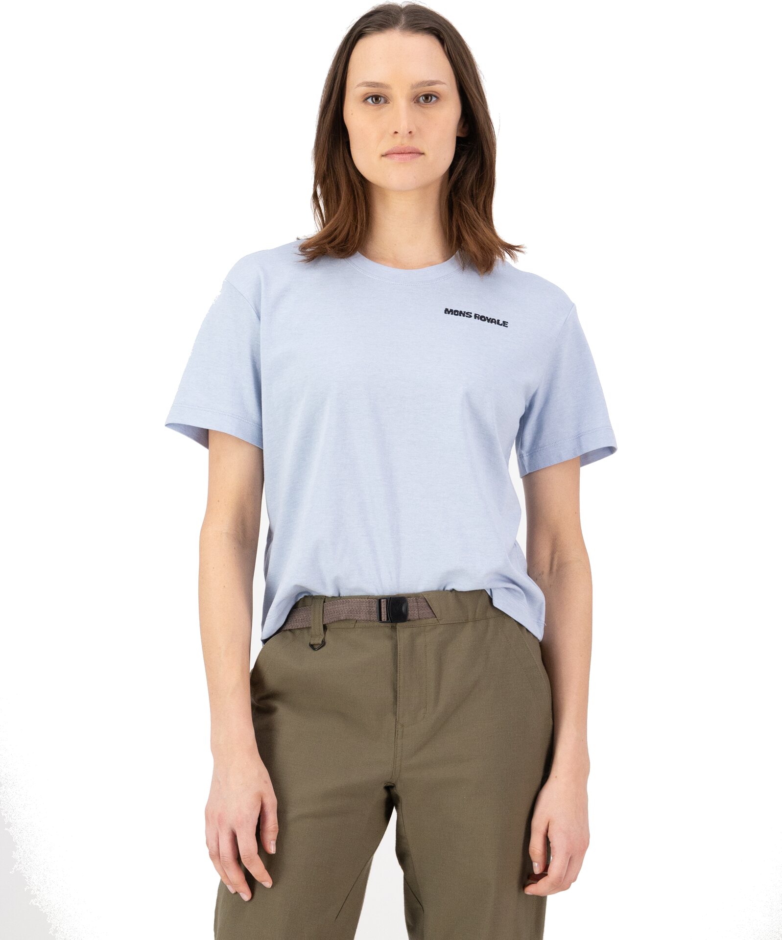 Mons Royale Yonder Merino Organic Cotton T-Shirt Womens Frost