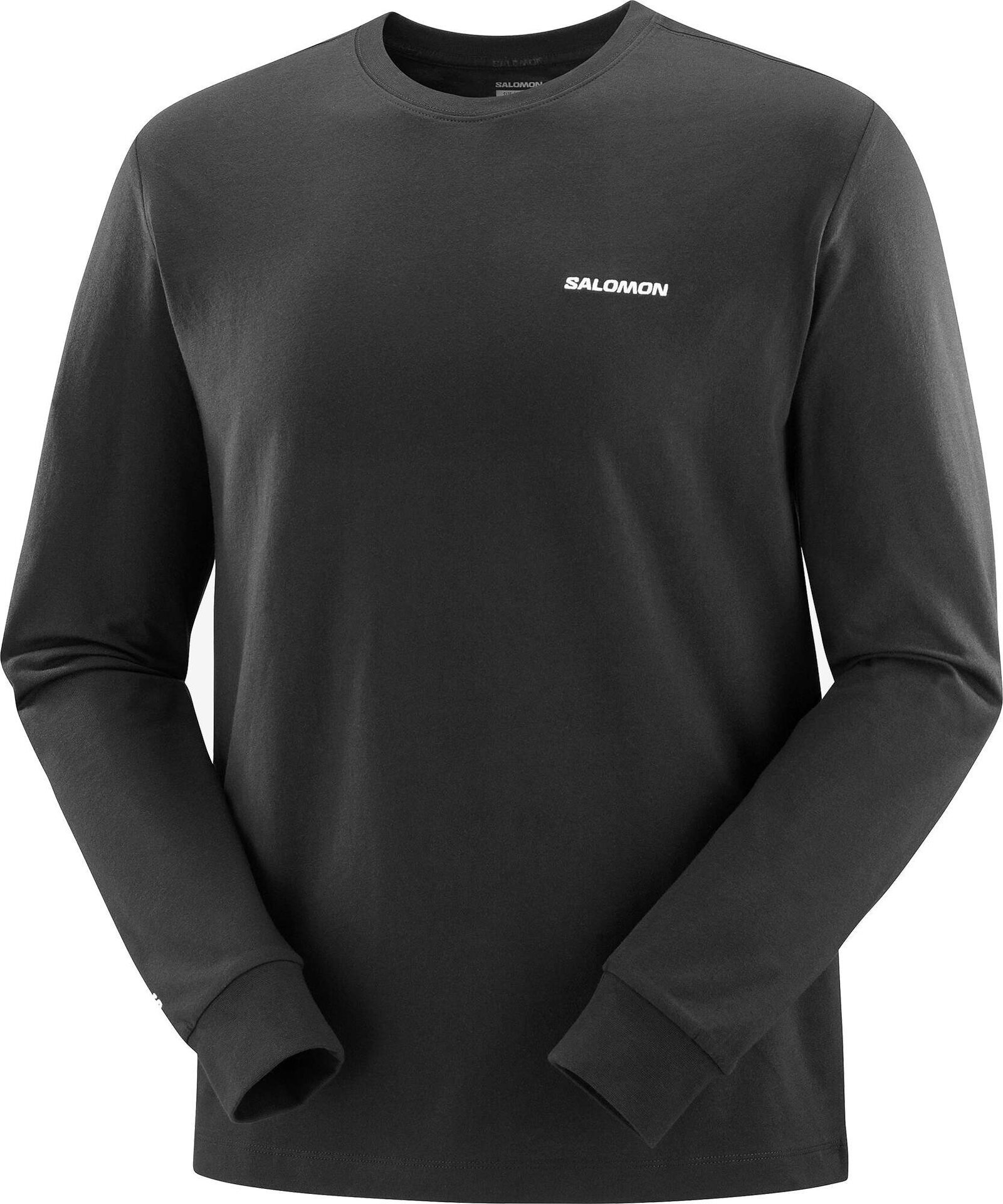 Salomon Logo Long Sleeve Tee Mens Deep Black