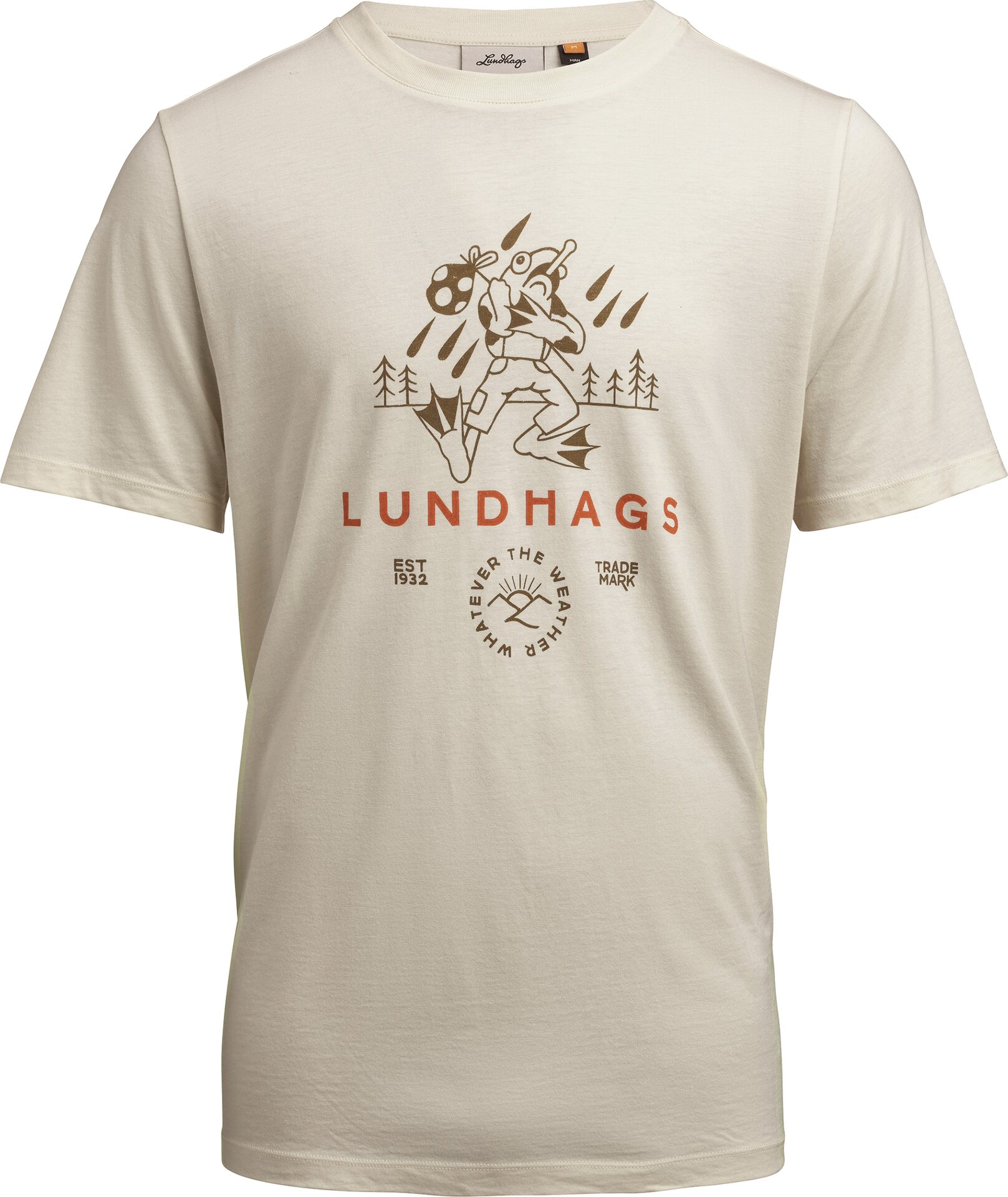 Lundhags Järpen Printed T-shirt Mens (2025) Chalk White (0030)
