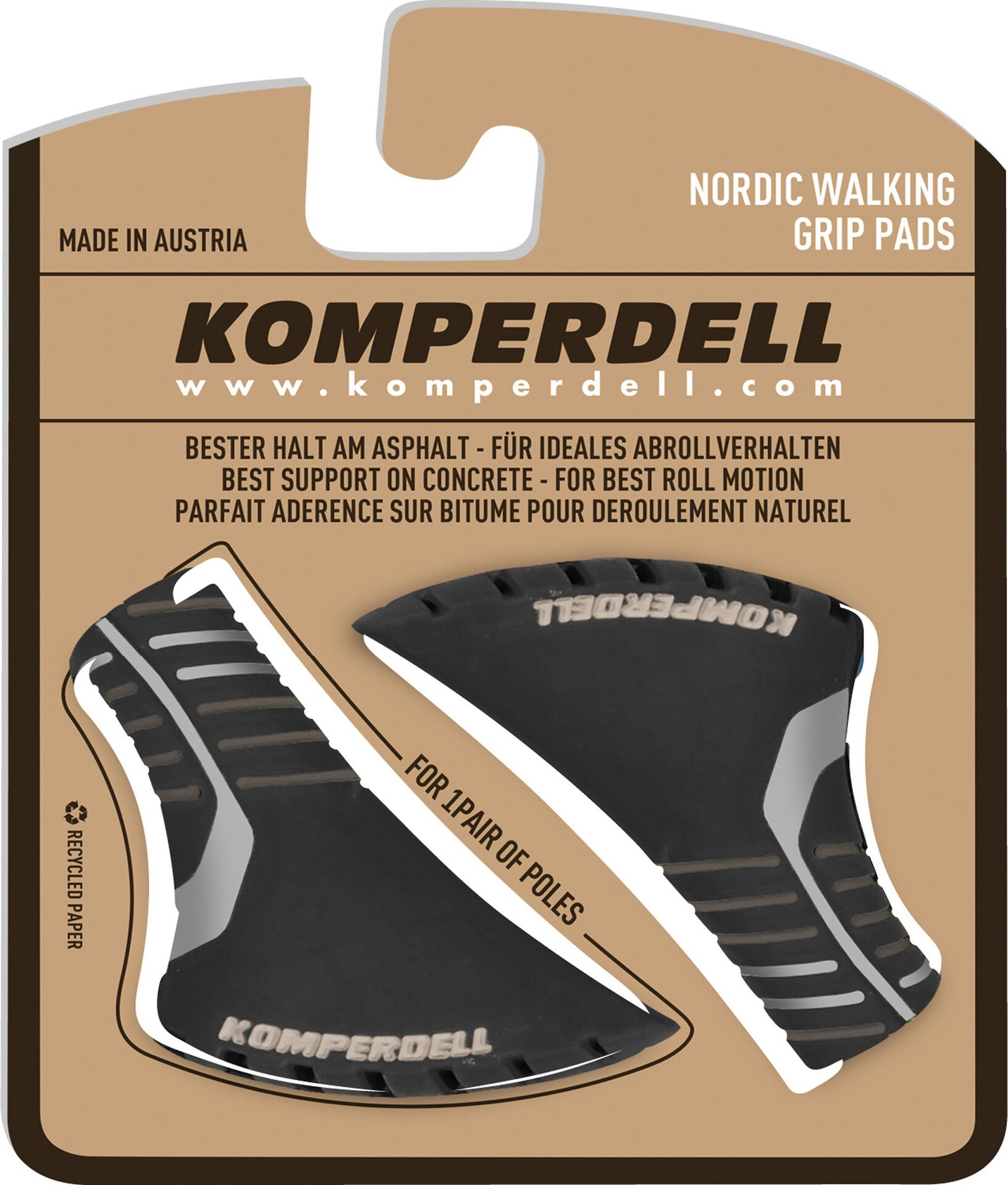 Komperdell Nordic Walking Pads Black/Silver