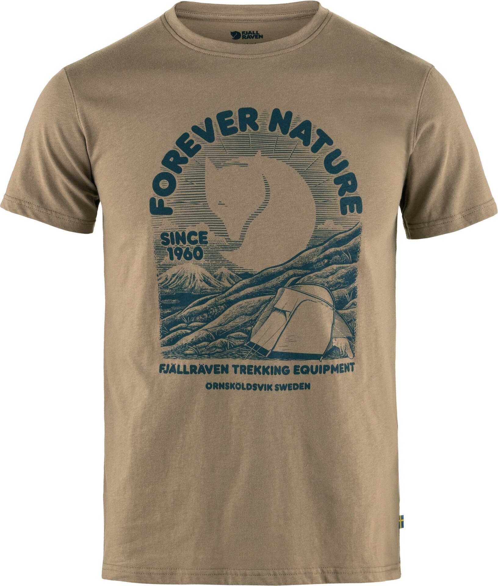 Fjällräven Equipment T-shirt Mens Suede Brown (244)