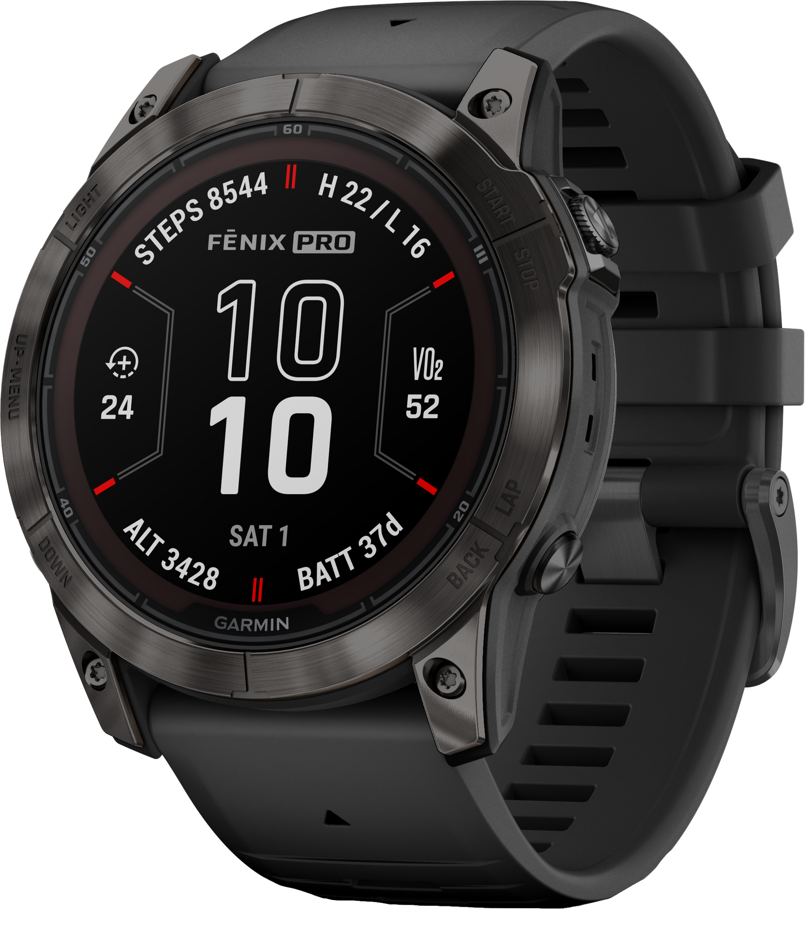 Garmin Fenix 7X Pro Sapphire Solar (Demo) Carbon Gray Ti w/ Black Band