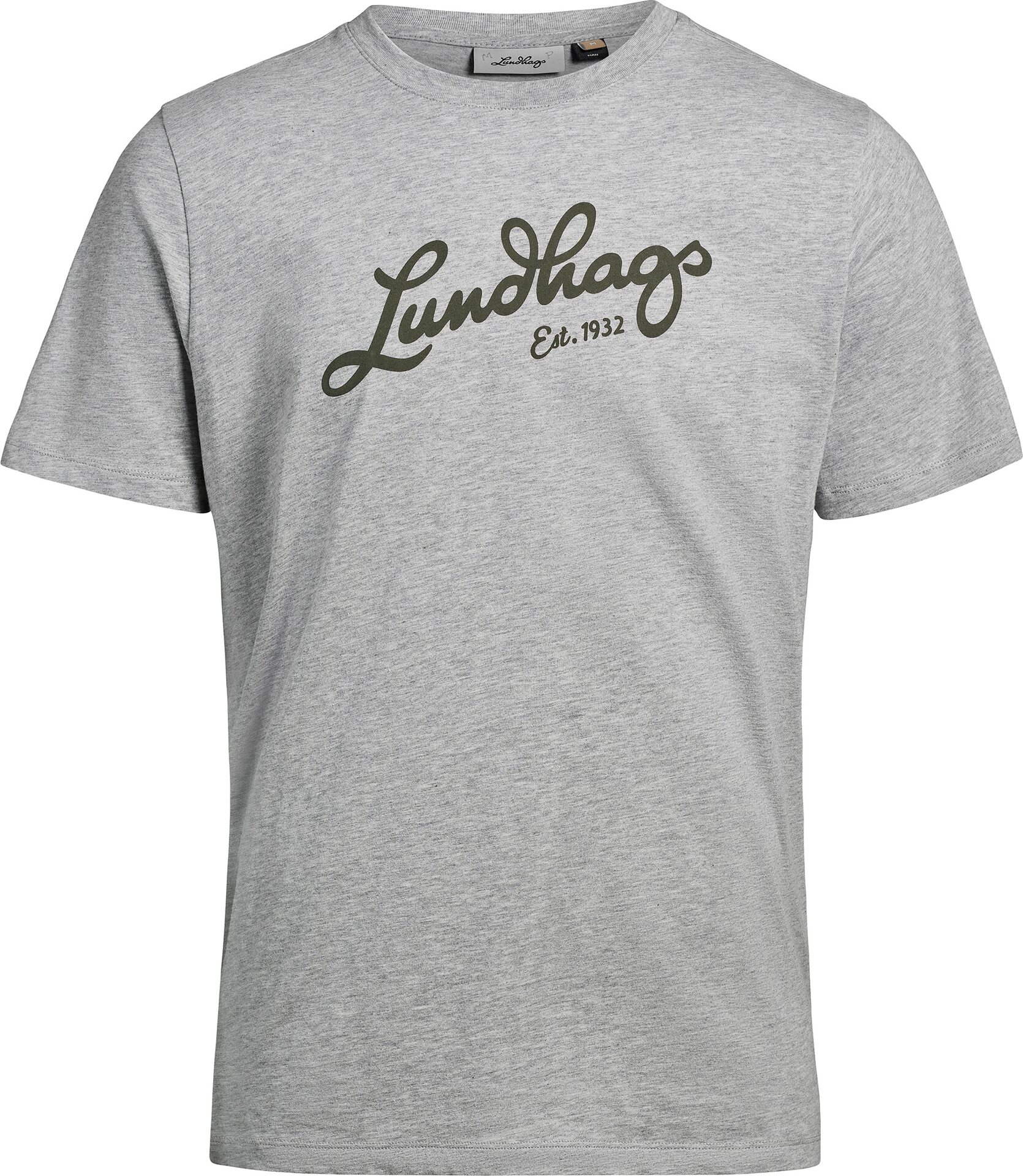 Lundhags Järpen Logo T-Shirt Mens Light Grey Melange (10104)