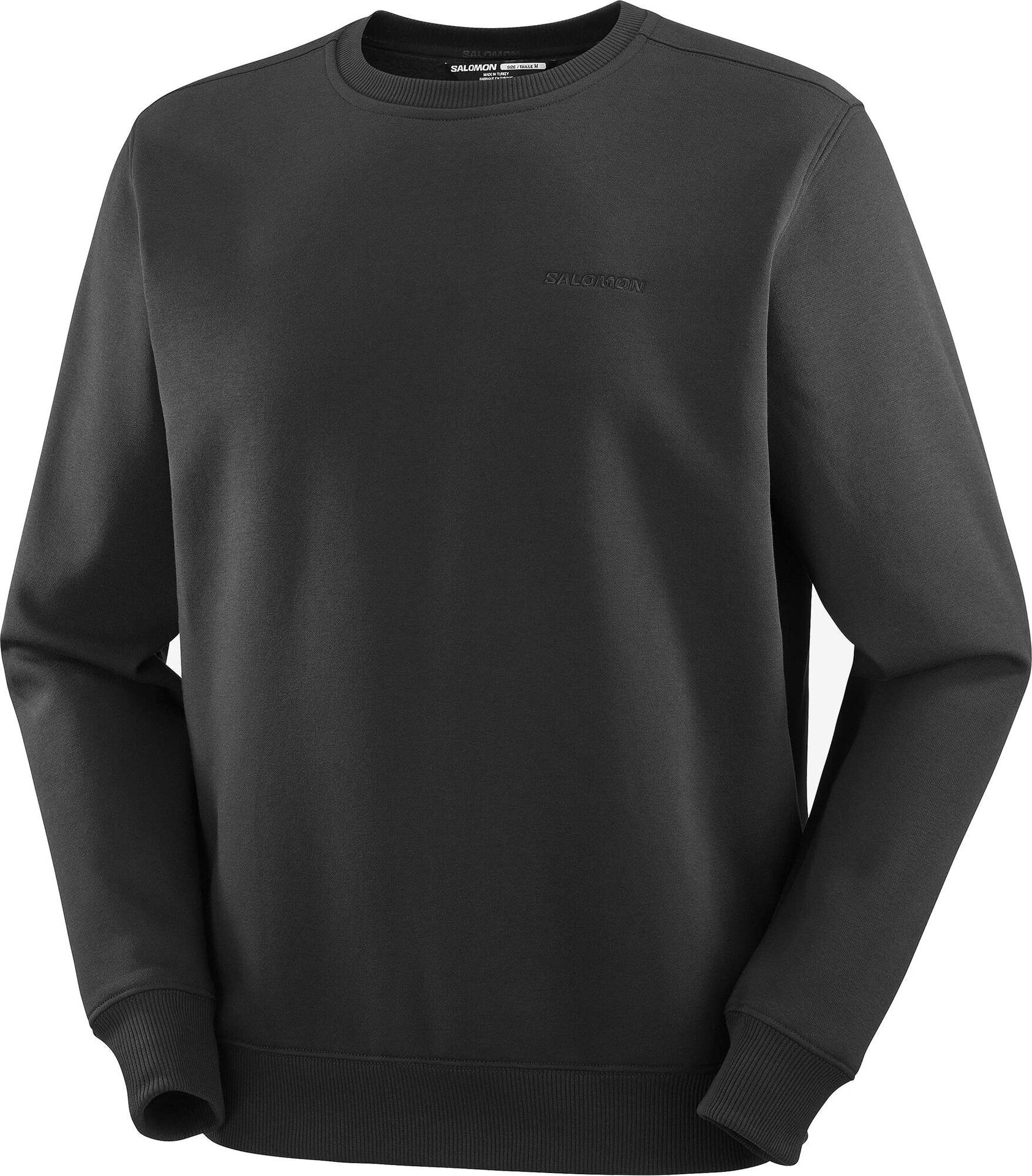 Salomon Logo Crewneck Mens Deep Black