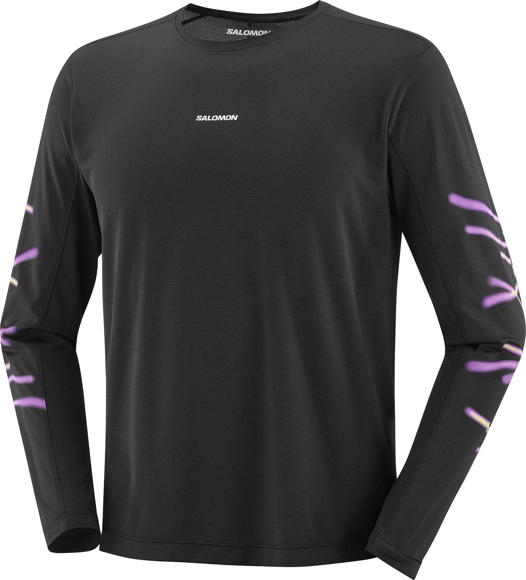 Salomon SHKout Core Graphic LS Tee Mens Deep Black
