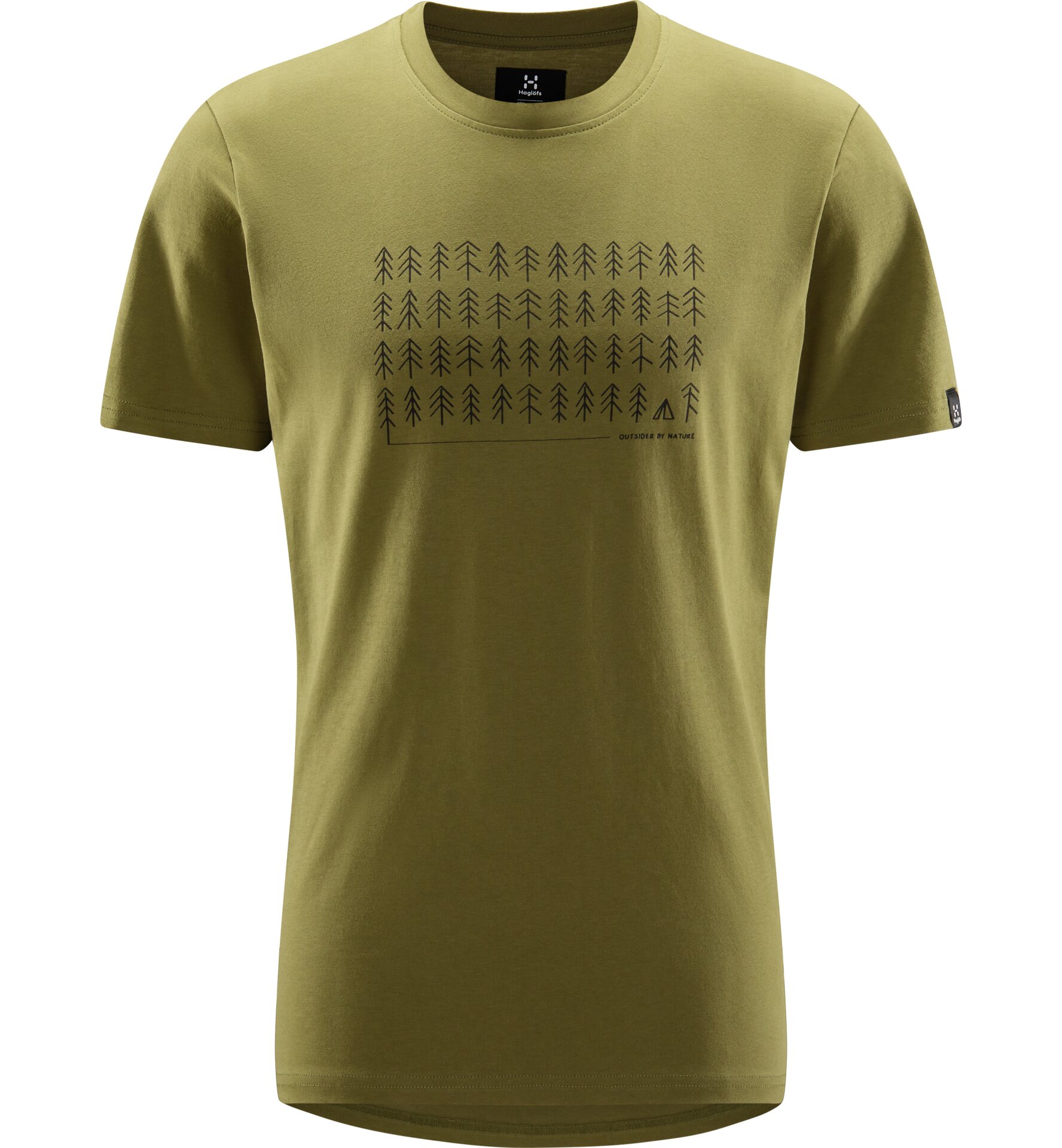 Haglöfs Outsider By Nature Print Tee Mens Olive Green