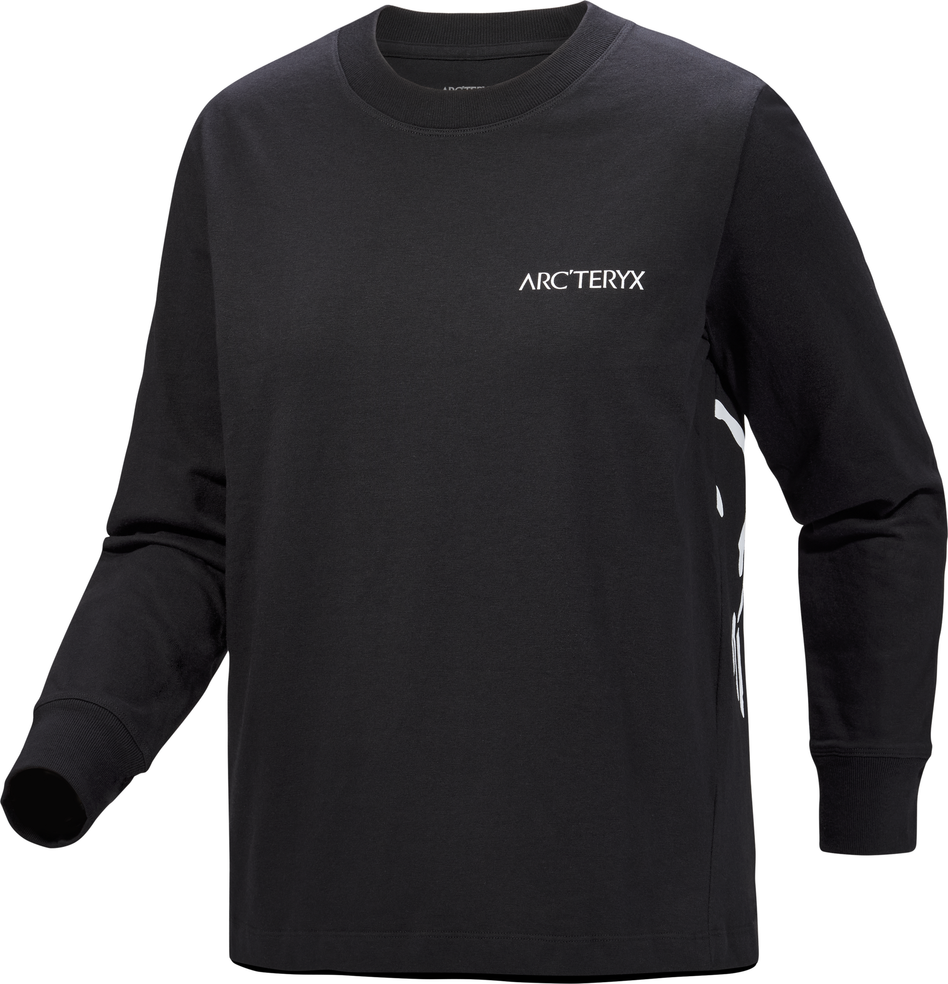 Arc'teryx Kragg Cotton Bird Crew Long Sleeve Womens Black / White