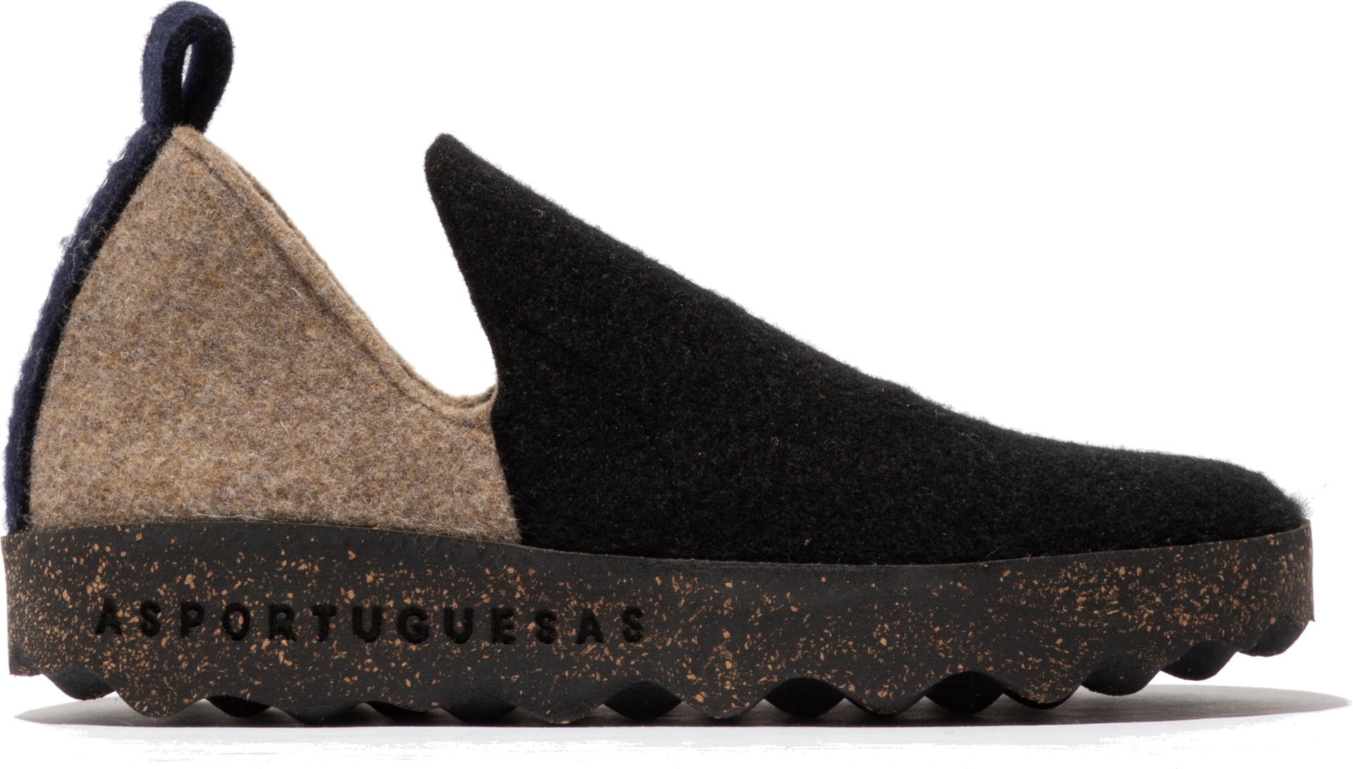 Asportuguesas City Multicolor Womens Black / Taupe and black sole