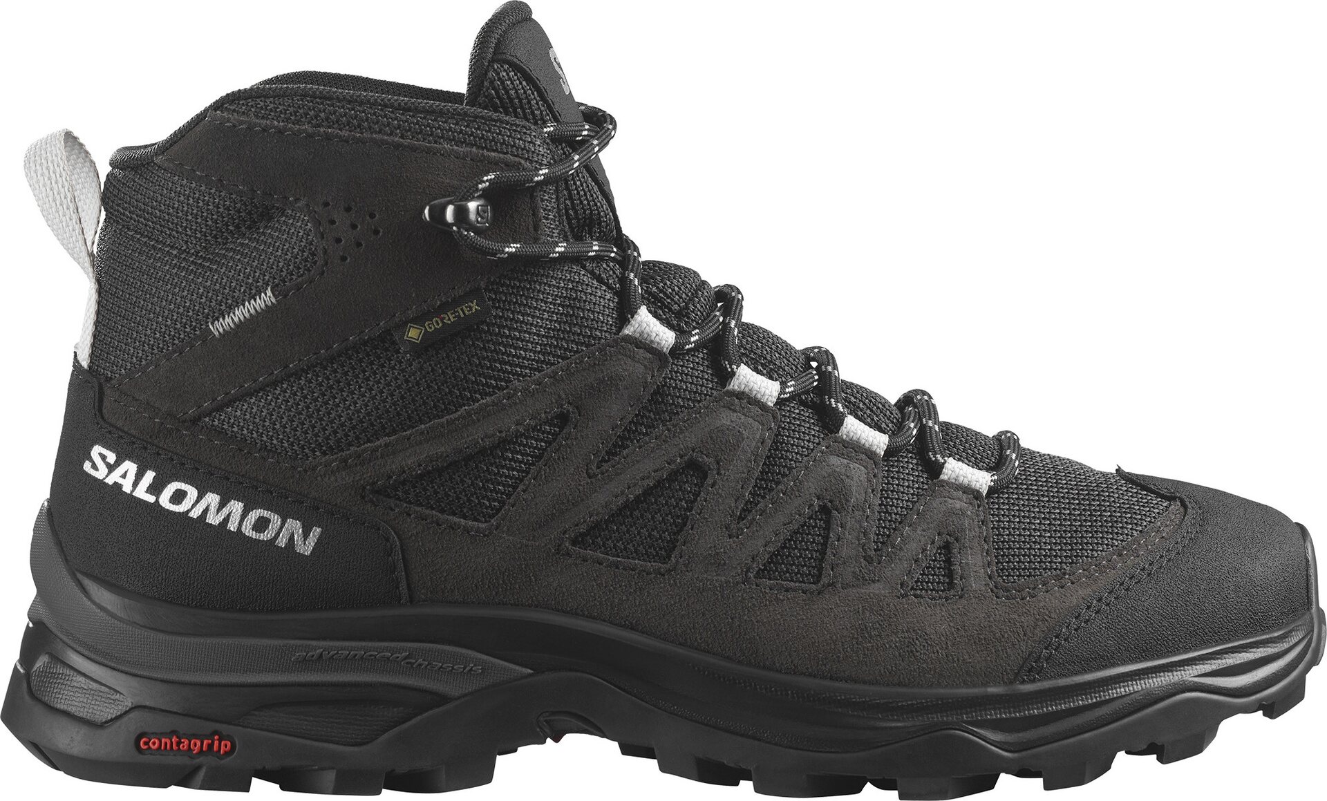 Salomon X Ward Leather Mid GTX Womens Ebony/Phantom/Black