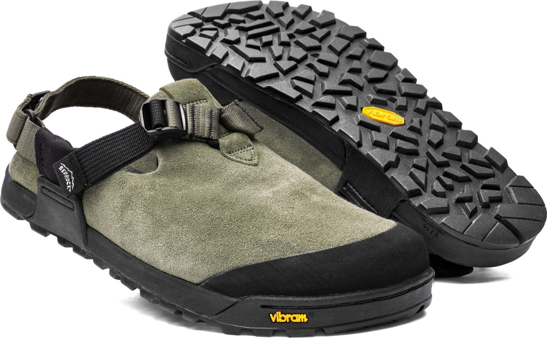 Bedrock Sandals Mountain Clog Sagebrush Suede Leather