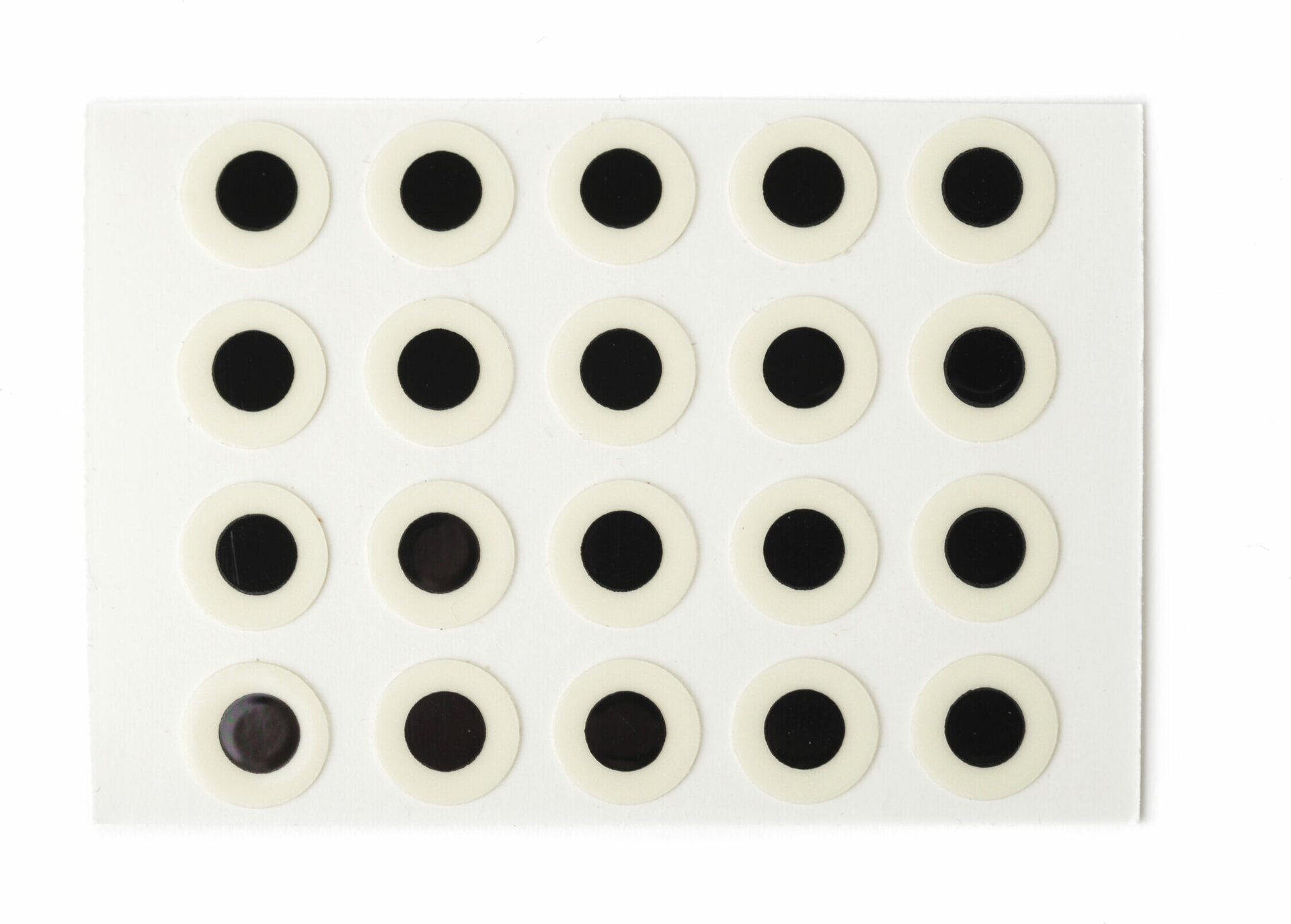 Fly Dressing Stick On Eyes 7.1mm Glow In The Dark