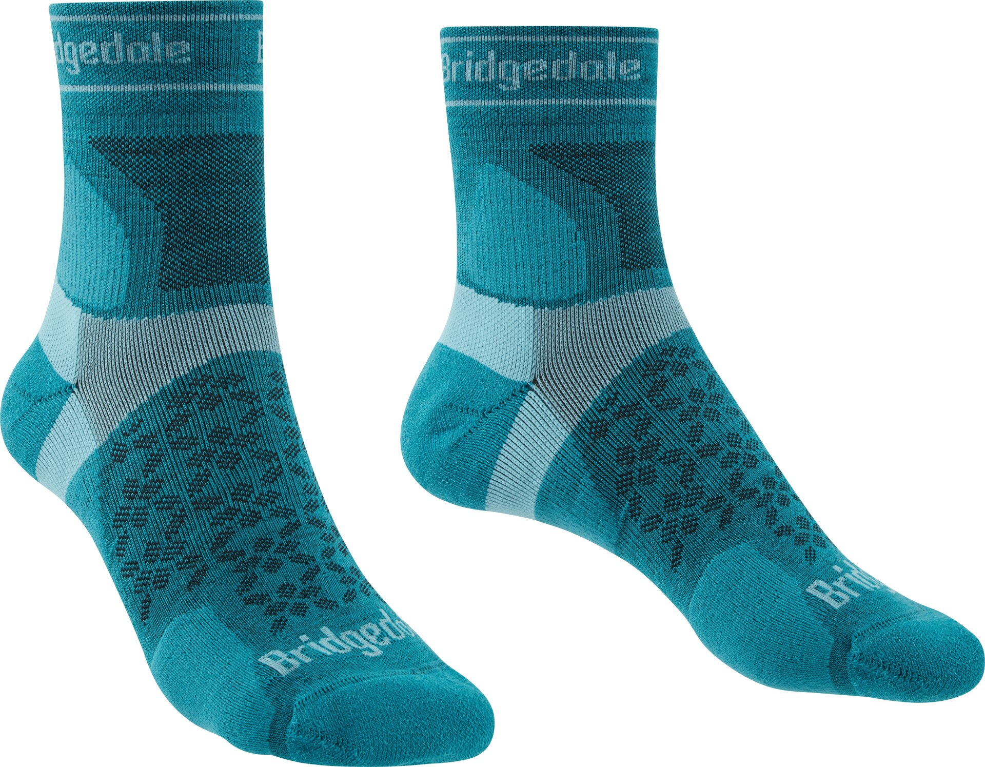 Bridgedale Ultra Light TrailRun Merino Sport 3/4 Crew Womens Teal