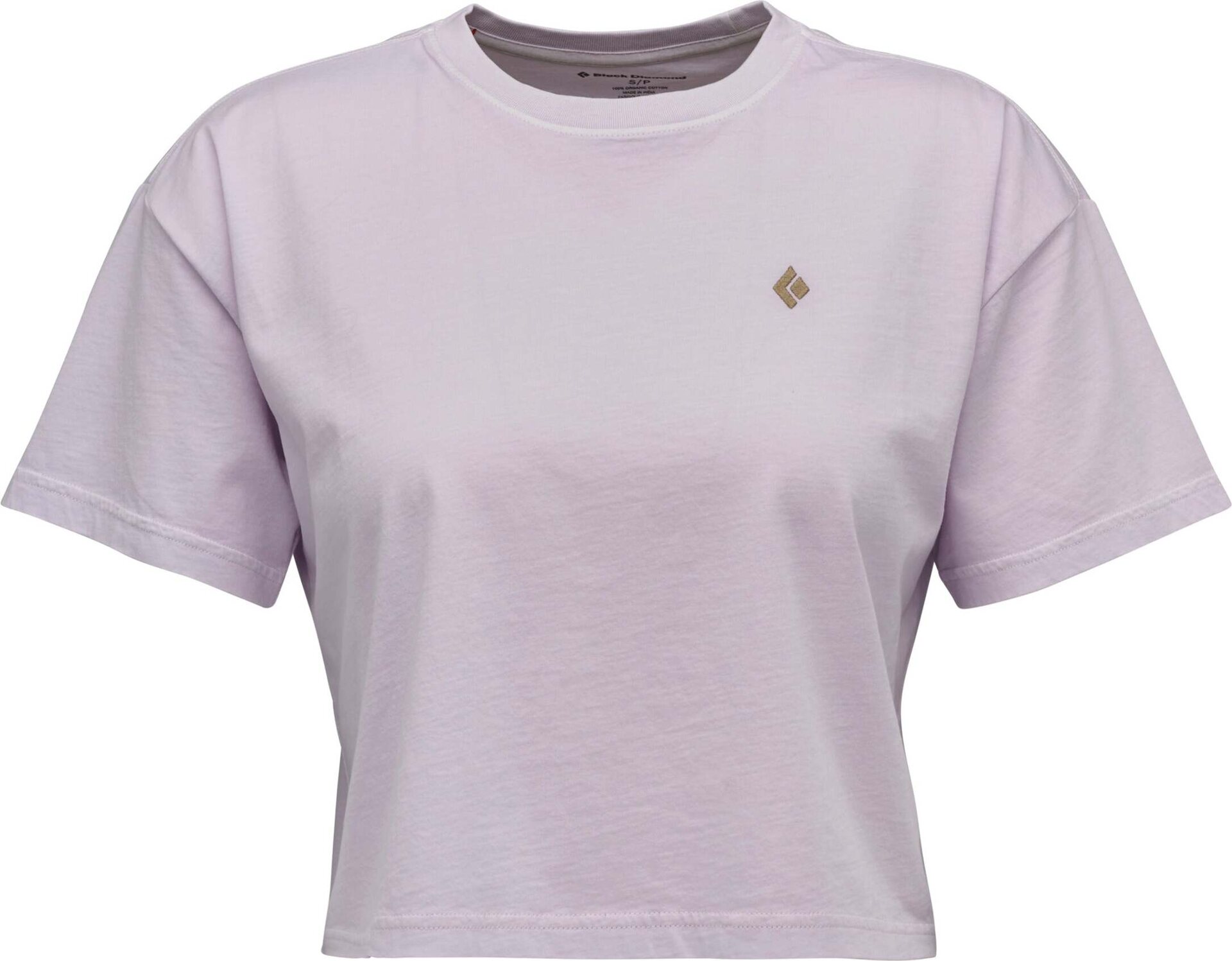 Black Diamond Diamond Crop Short Sleeve Tee Womens Soft Lilac