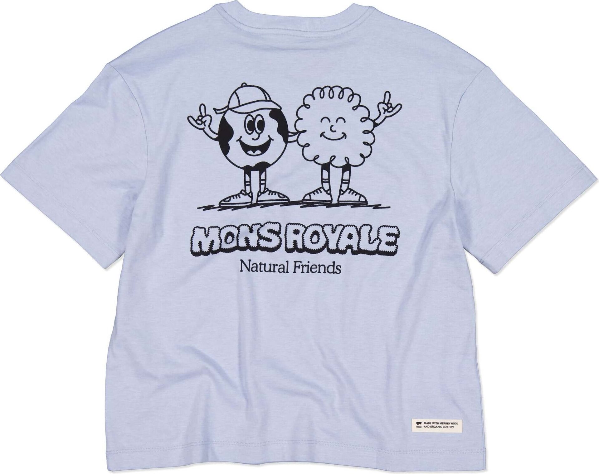 Mons Royale Yonder Merino Organic Cotton T-Shirt Womens Frost